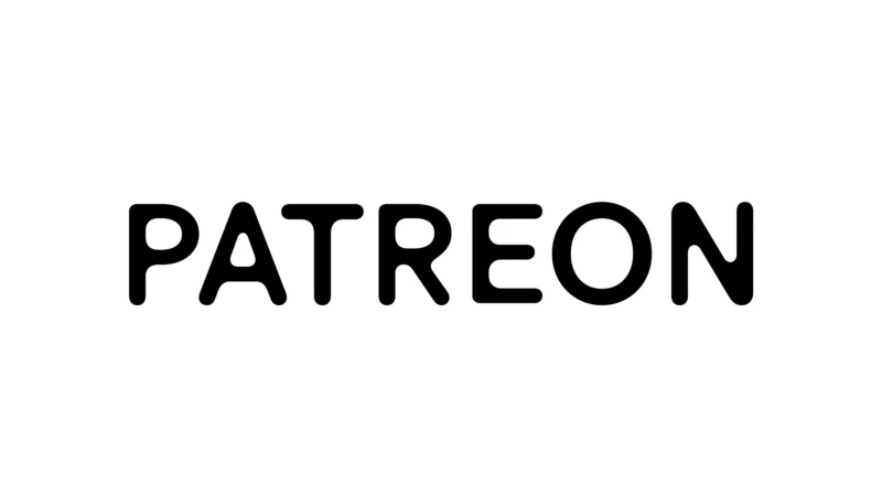Patreon Logo schwarz auf weiß